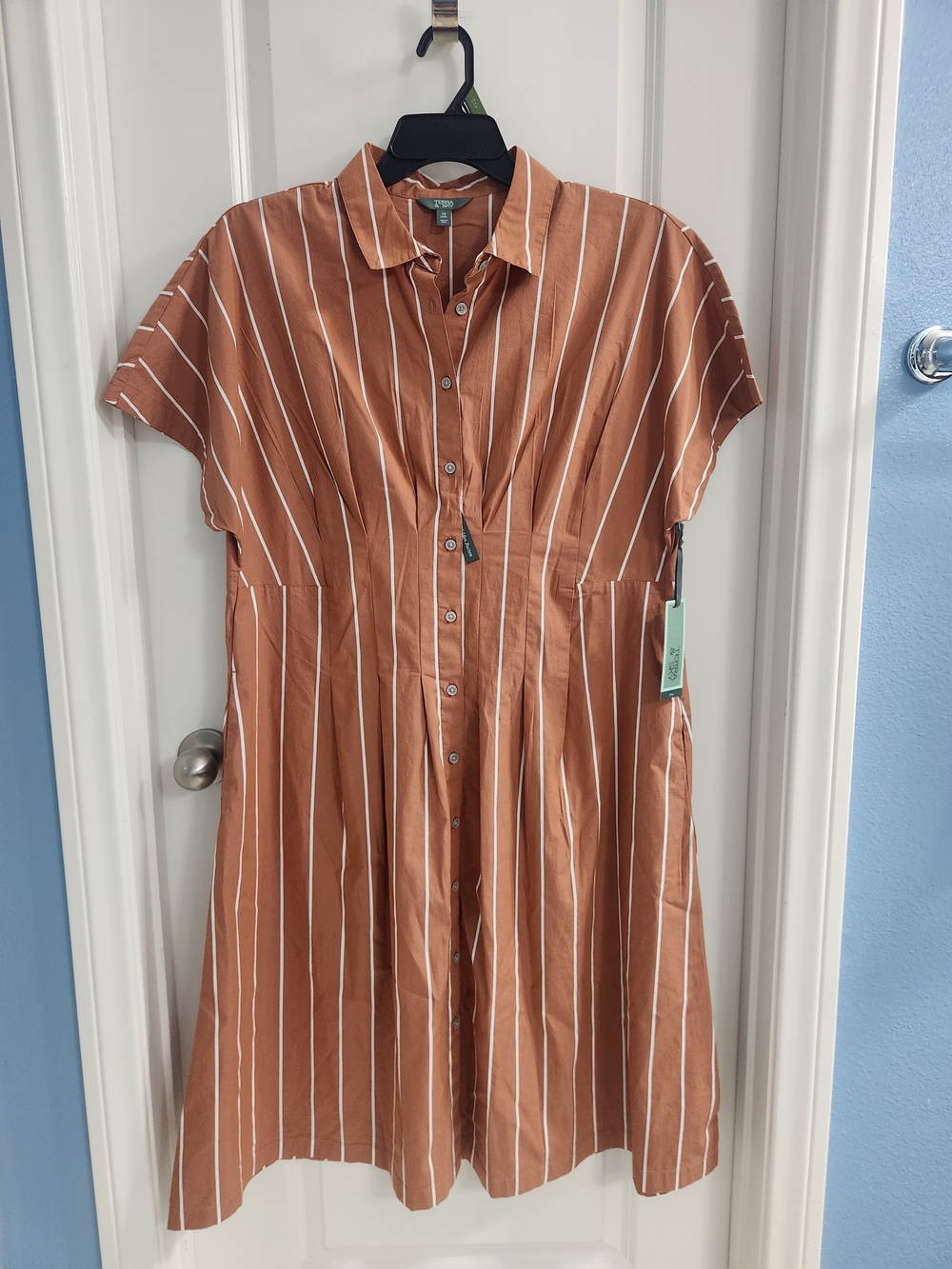 Terra & Sky Women's Plus Midi Fit and Flare Dress, Size 0X (14w)
